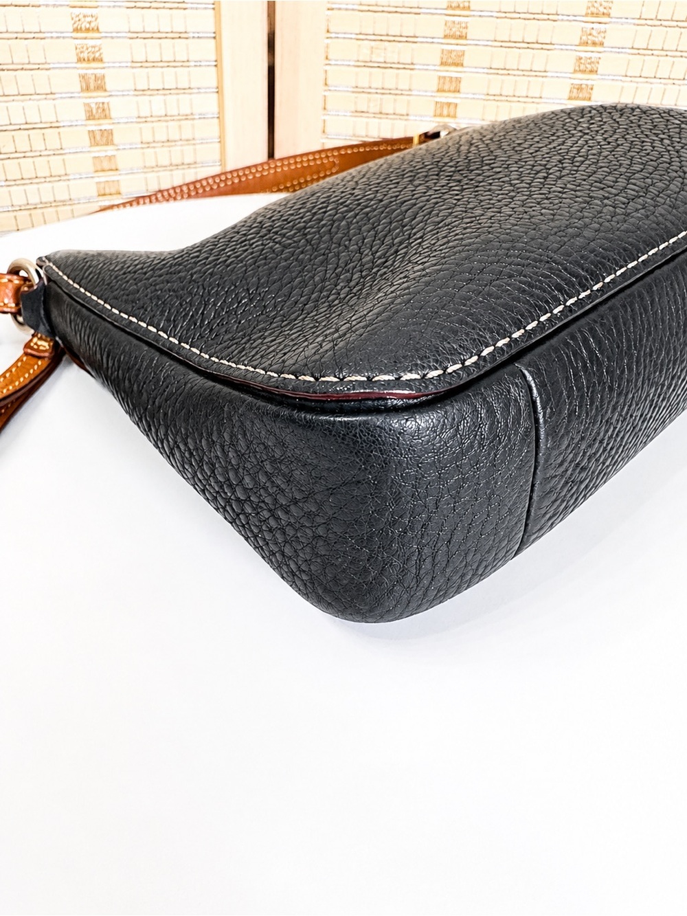 Coach Black Chelsea Vintage Pebbled Leather Shoulder Bag Purse EUC - Picture 5 of 8
